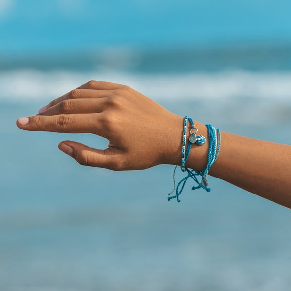 Ocean Plastic Glassperlen Armband